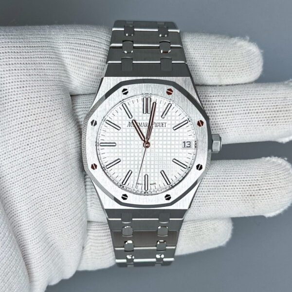 AUDEMARS PIGUET ROYAL OAK AUTOMATIC 41MM WHITE DIAL "50TH ANNIVERSARY" 15510ST.OO.1320ST.03 - Image 6