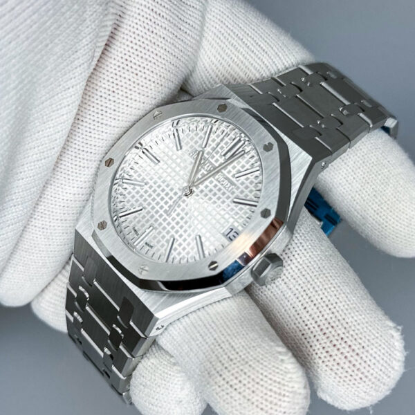 AUDEMARS PIGUET ROYAL OAK AUTOMATIC 41MM WHITE DIAL "50TH ANNIVERSARY" 15510ST.OO.1320ST.03 - Image 4