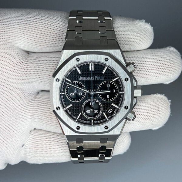 AUDEMARS PIGUET ROYAL OAK CHRONOGRAPH 41MM BLACK DIAL 50TH ANNIVERSARY 26240ST.OO.1320ST.03 - Image 3