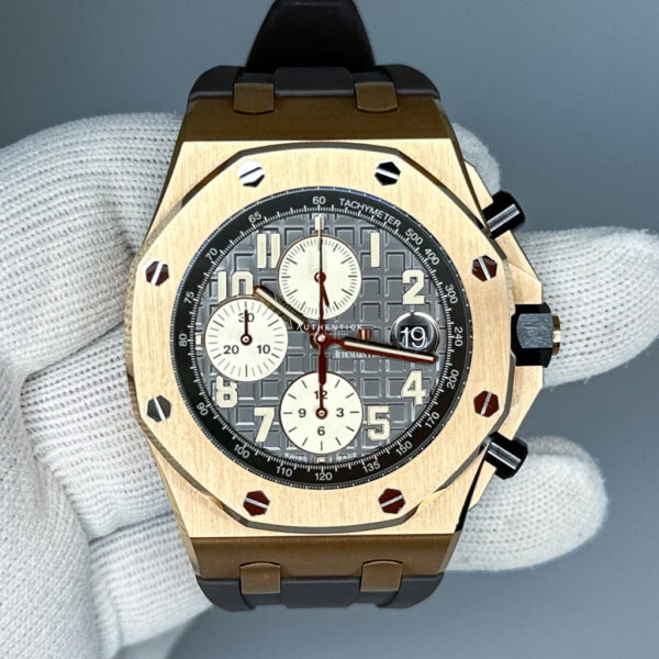 AUDEMARS PIGUET ROYAL OAK OFFSHORE 42MM ROSE GOLD BRICK GREY DIAL 26470OR.OO.A125CR.01 - Image 6