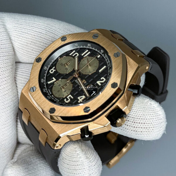AUDEMARS PIGUET ROYAL OAK OFFSHORE 42MM ROSE GOLD BRICK GREY DIAL 26470OR.OO.A125CR.01 - Image 4