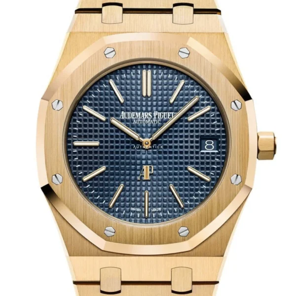 Audemars Piguet Jumbo Extra Thin Yellow Gold Blue Dial - Image 8