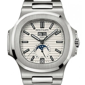 PATEK PHILIPPE NAUTILUS ANNUAL CALENDAR STAINLESS STEEL WHITE DIAL 5726/1A-010