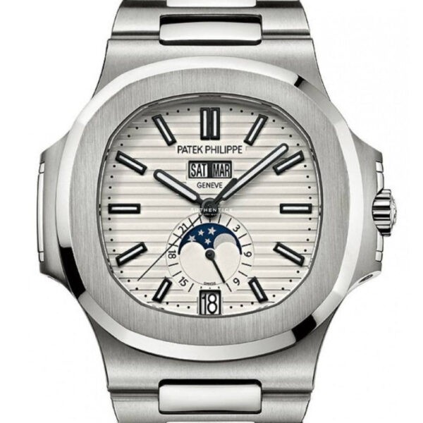 PATEK PHILIPPE NAUTILUS ANNUAL CALENDAR STAINLESS STEEL WHITE DIAL 5726/1A-010