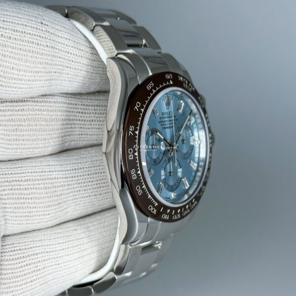 ROLEX COSMOGRAPH DAYTONA PLATINUM ICE BLUE BAGUETTE DIAL 116506-0002 - Image 4