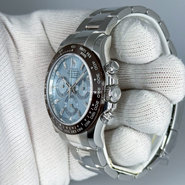 ROLEX COSMOGRAPH DAYTONA PLATINUM ICE BLUE BAGUETTE DIAL 116506-0002 - Image 5