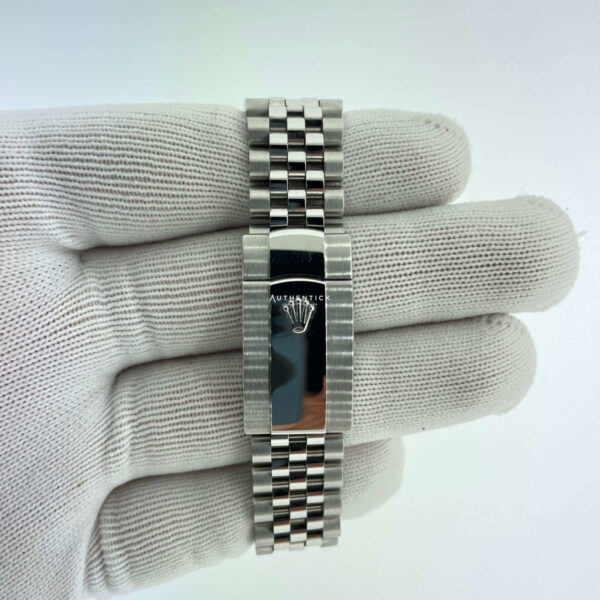 ROLEX DATEJUST 36 GREEN PALM DIAL STAINLESS JUBILEE - Image 9