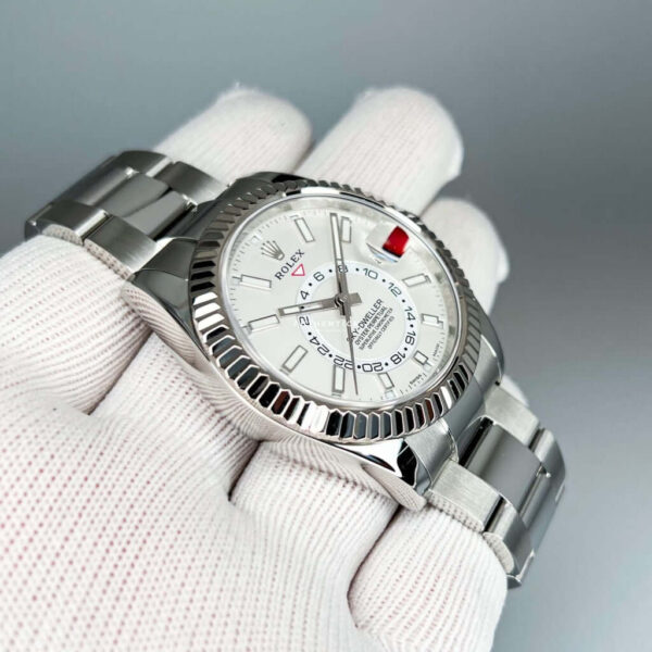 ROLEX SKY-DWELLER STAINLESS STEEL & WHITE GOLD BEZEL WHITE DIAL 326934 - Image 4