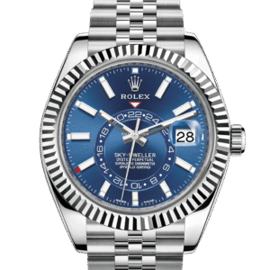ROLEX SKY-DWELLER STAINLESS STEEL & WHITE GOLD BLUE DIAL JUBILEE 326934