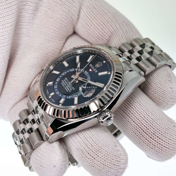 ROLEX SKY-DWELLER STAINLESS STEEL & WHITE GOLD BLUE DIAL JUBILEE 326934 - Image 3