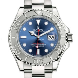 ROLEX YACHT-MASTER 40 ROLESOR STAINLESS STEEL PLATINUM BLUE DIAL 126622